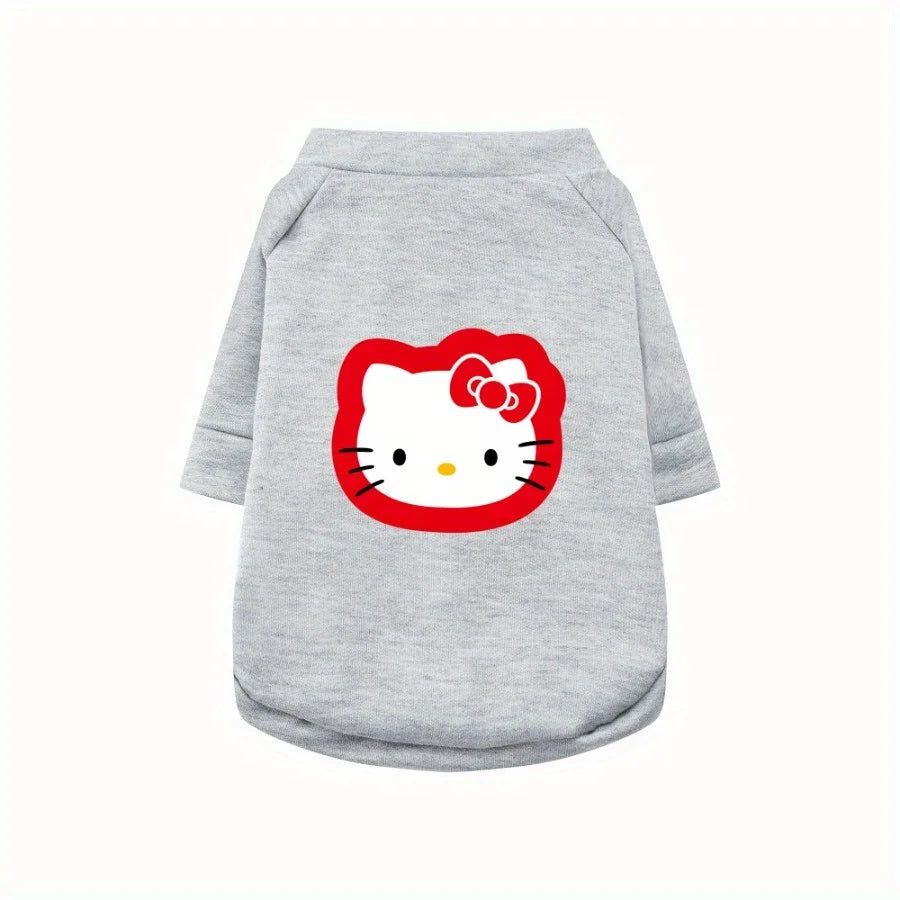 Cute Cat Printed Pet Hoodie | Fashionable and Cozy
