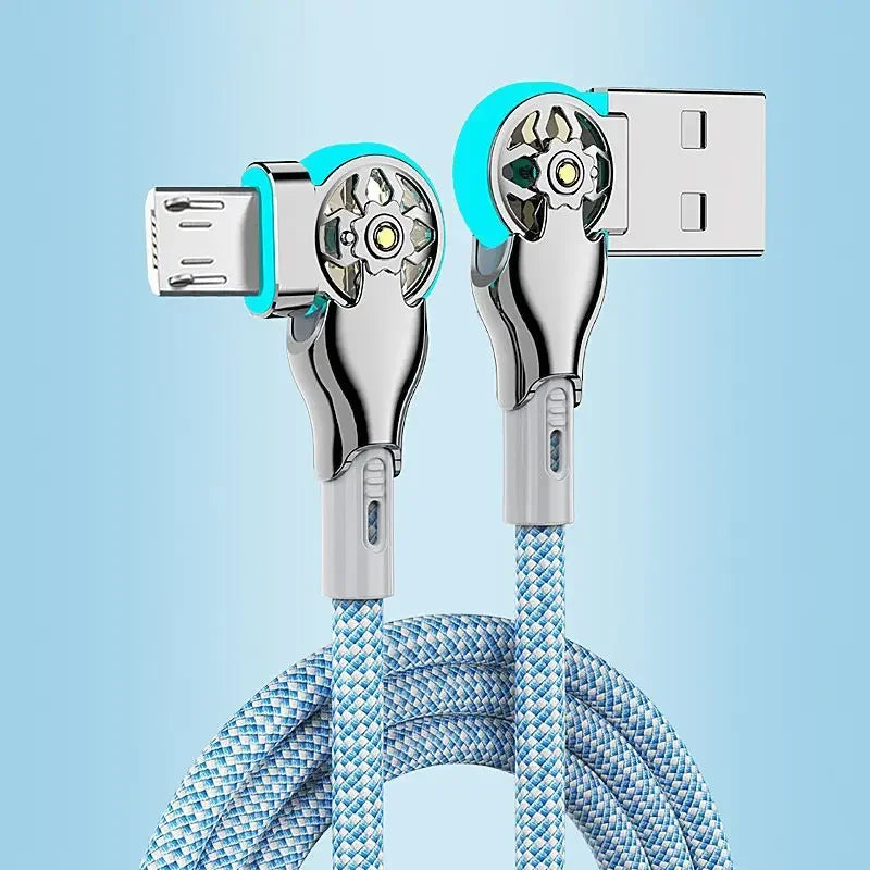 Fast Charge USB A to C Cable | 180 Degree Rotatable Durable Cord
