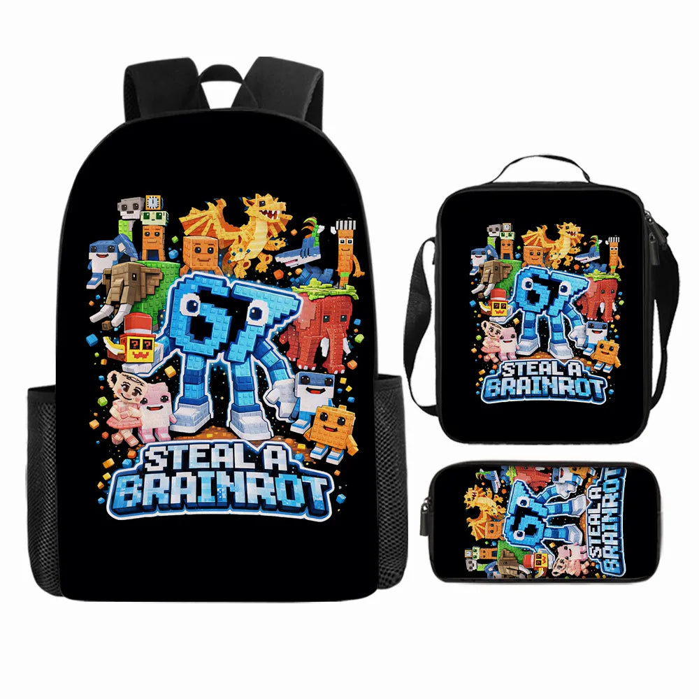 Cute Anime-Inspired Backpack & Lunch Bag Set for Students
