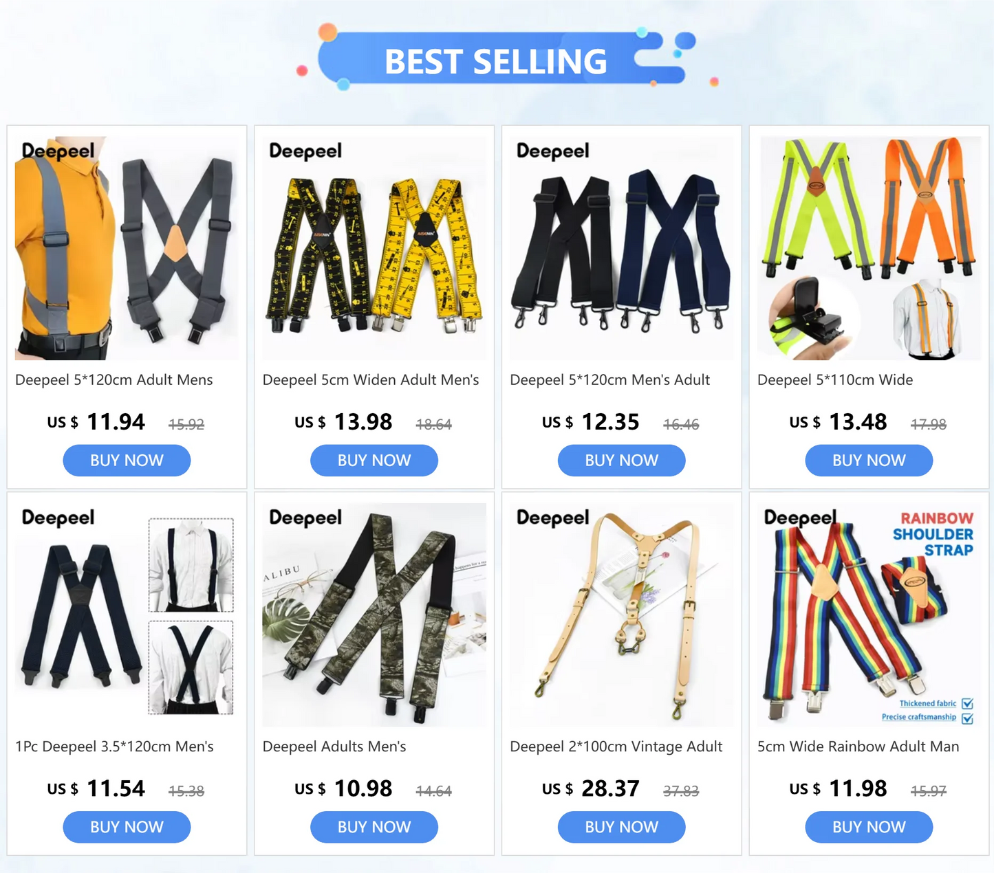 Adjustable Men's Suspenders | Stylish Elastic Braces for Pants