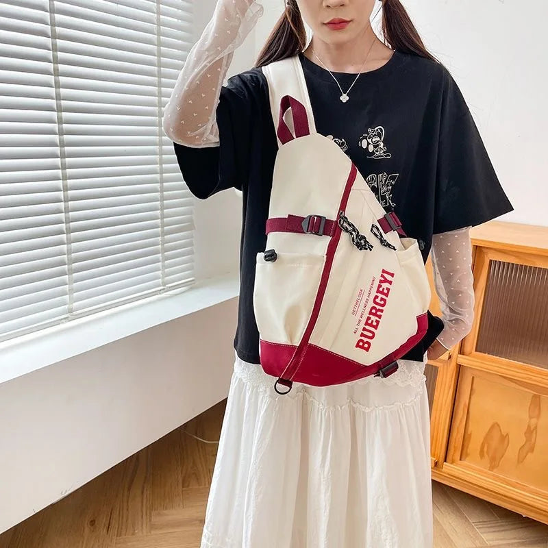 Trendy Portable Nylon Crossbody Bag for Travel & Sports