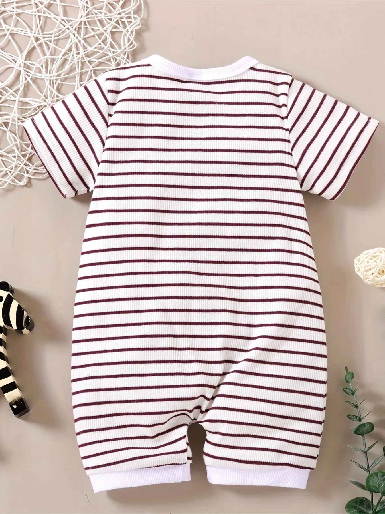 Summer Baby Stripe Short Sleeve Onesie | Color Block Romper Suit