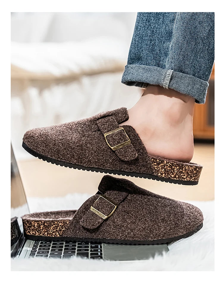 Plush Winter Clogs | Stylish Slip-On Cork Slippers for All