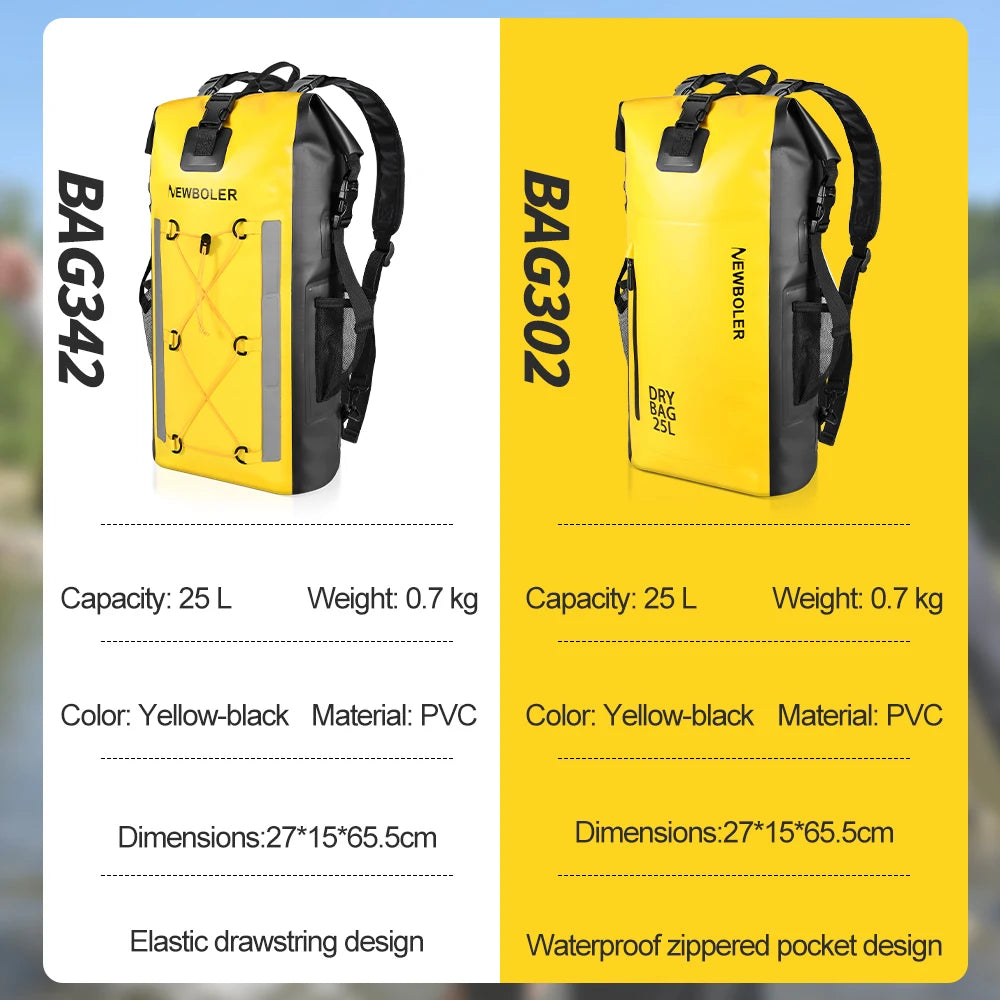Waterproof Kayak Dry Bag | Large Swimming Backpack for Adventure