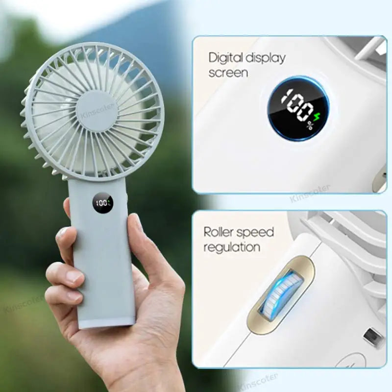 Portable Mini USB Hand Fan | Rechargeable with Night Light
