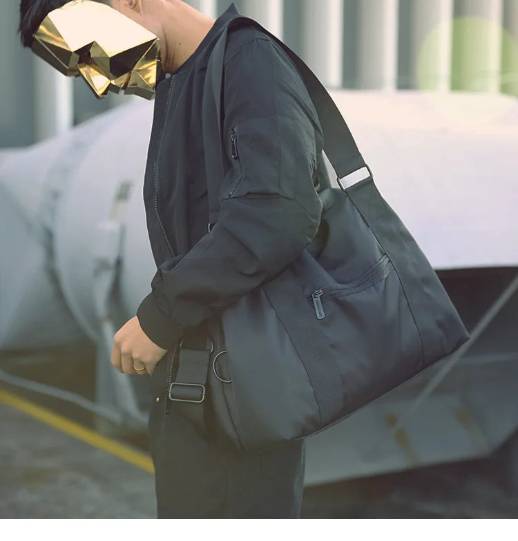 Men's Lightweight Nylon Travel Bag | Large Capacity Messenger Tote