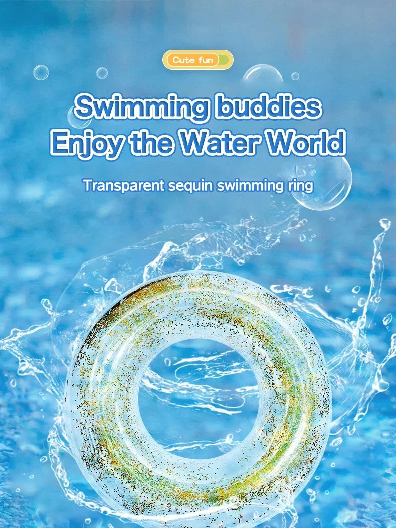 Summer Inflatable Transparent Swimming Ring | Fun for All Ages