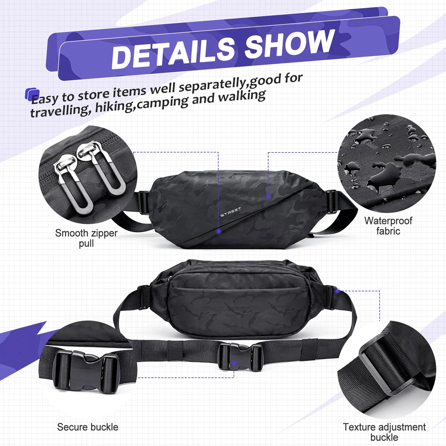Waterproof Anti-Theft Sling Bag for Active Outdoor Adventures