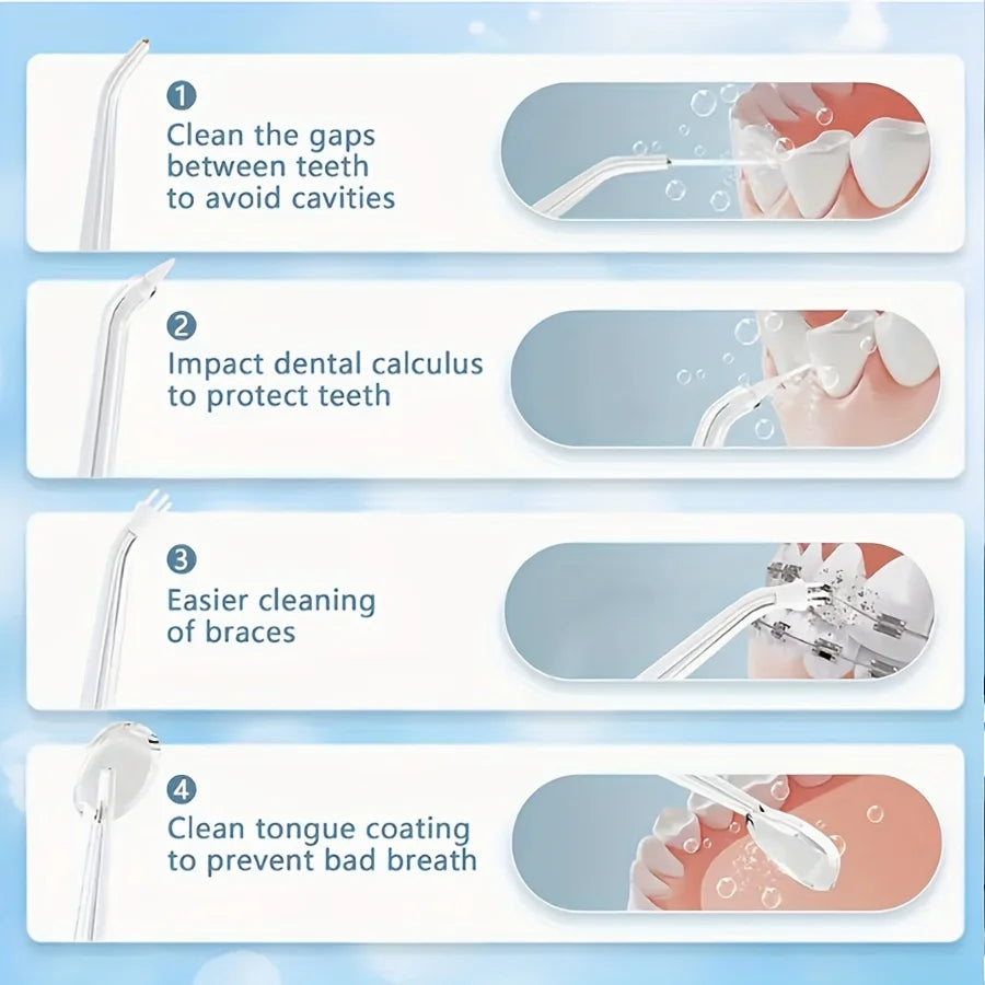 8-Piece Water Flosser Replacement Tips for Ultimate Oral Care