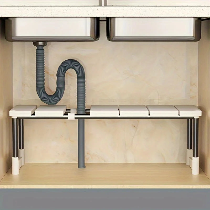 Adjustable Under Sink Storage Rack | Expandable Cabinet Organizer