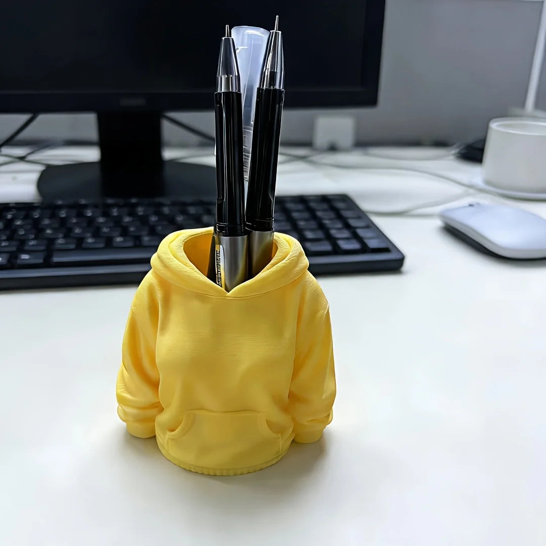 Creative Hooded Sweatshirt Pen Holder | Stylish Storage Solution