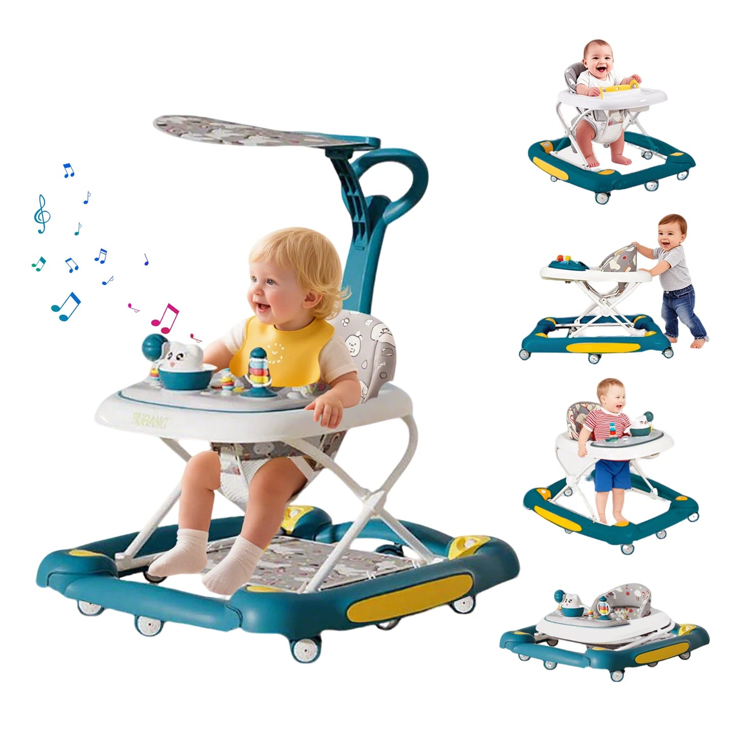 Multi-Functional Baby Walker with Awning | Safe & Fun Mobility