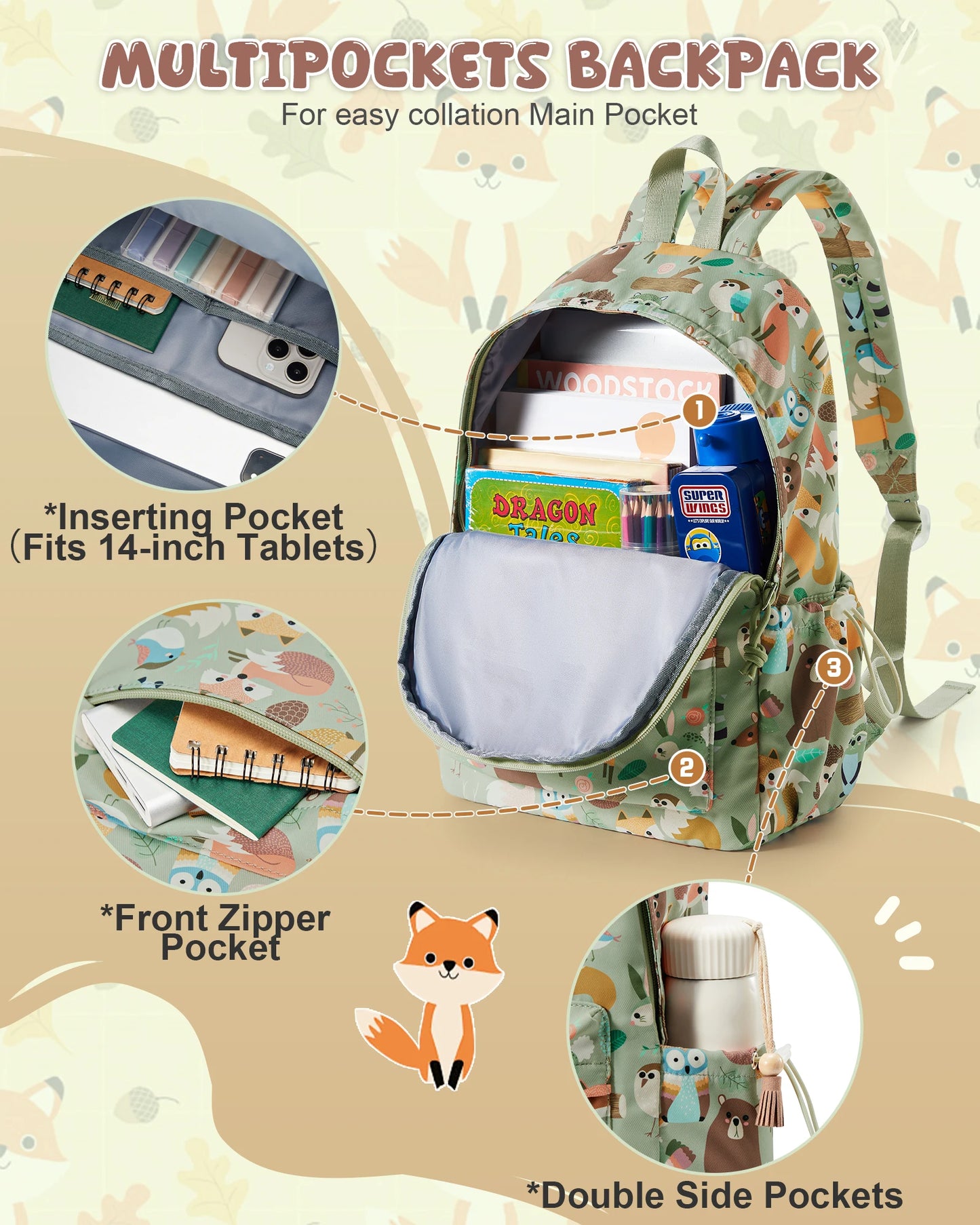 Lightweight Waterproof Backpack for Kids - Perfect Daycare Companion