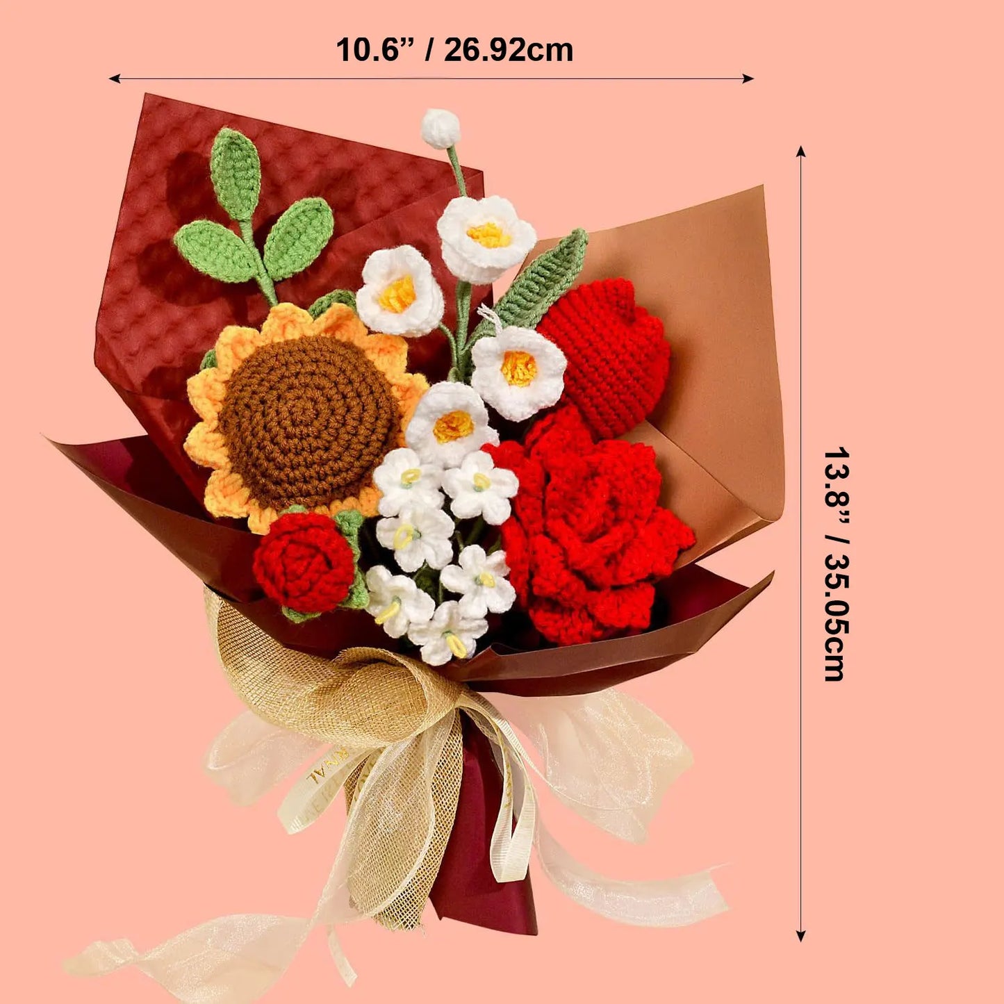 Handmade Crochet Red Rose Bouquet | Perfect Gift for Any Occasion