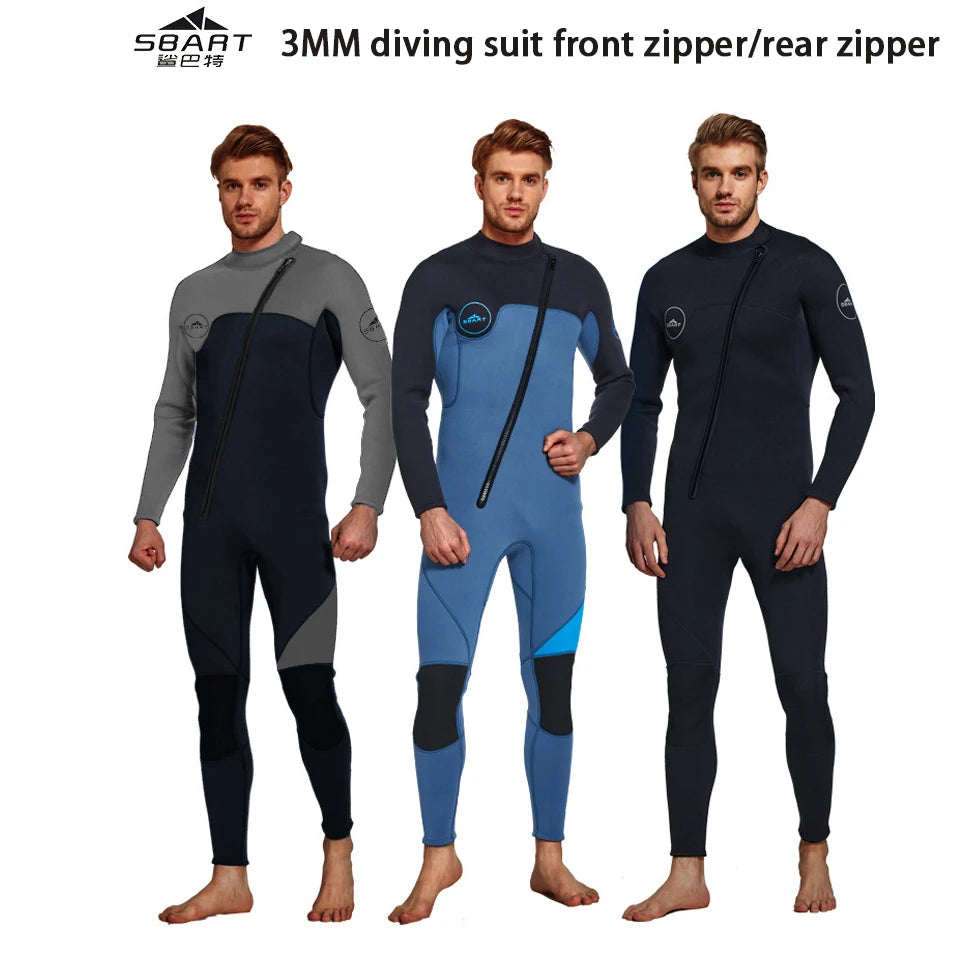 3mm Neoprene Full Sleeve Wetsuit for Men | Perfect for Water Sports