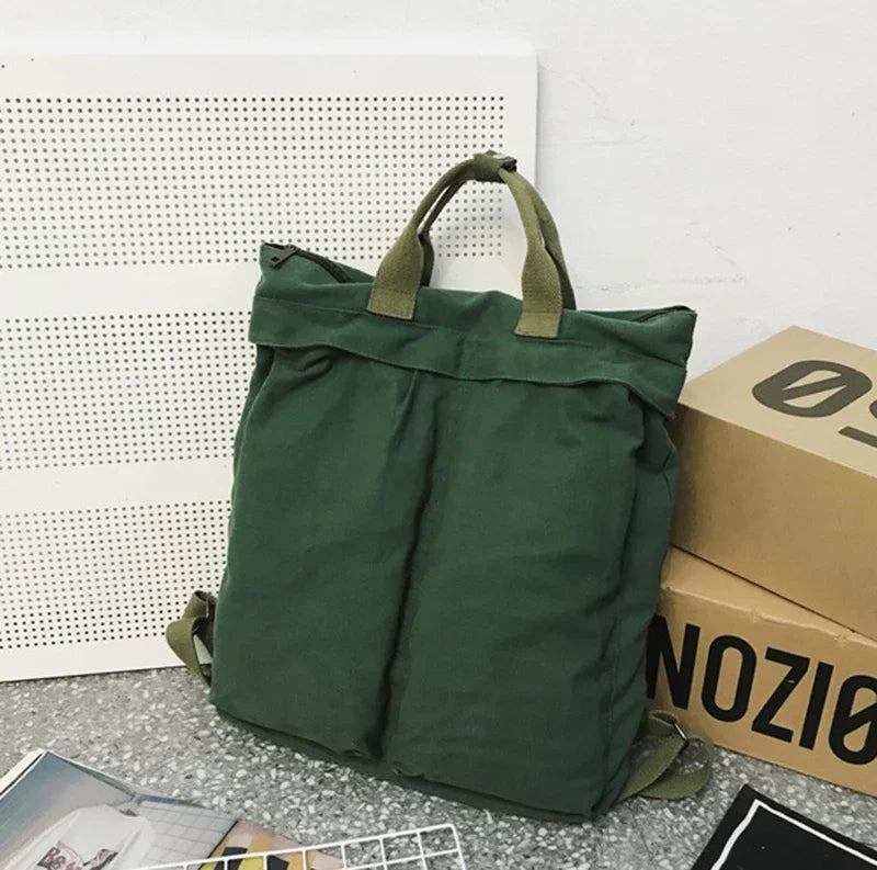 Large Capacity Retro Canvas Backpack for Women | Stylish School Bag
