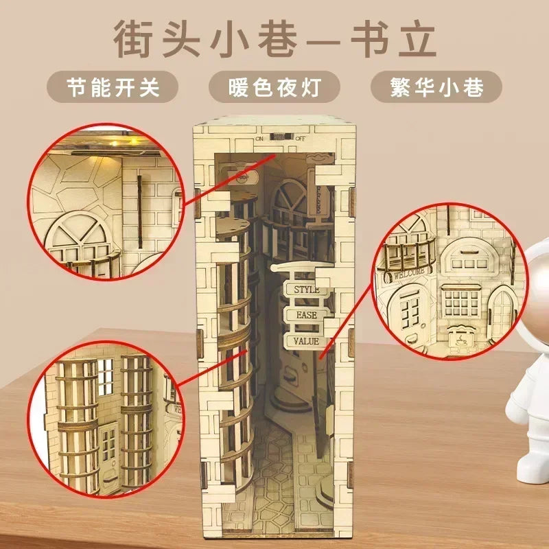 Kit de rincón de lectura de castillo en miniatura para montar | Encantadora experiencia de manualidades