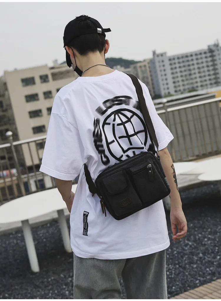 Men's Retro Canvas Shoulder Bag | Stylish Casual Messenger