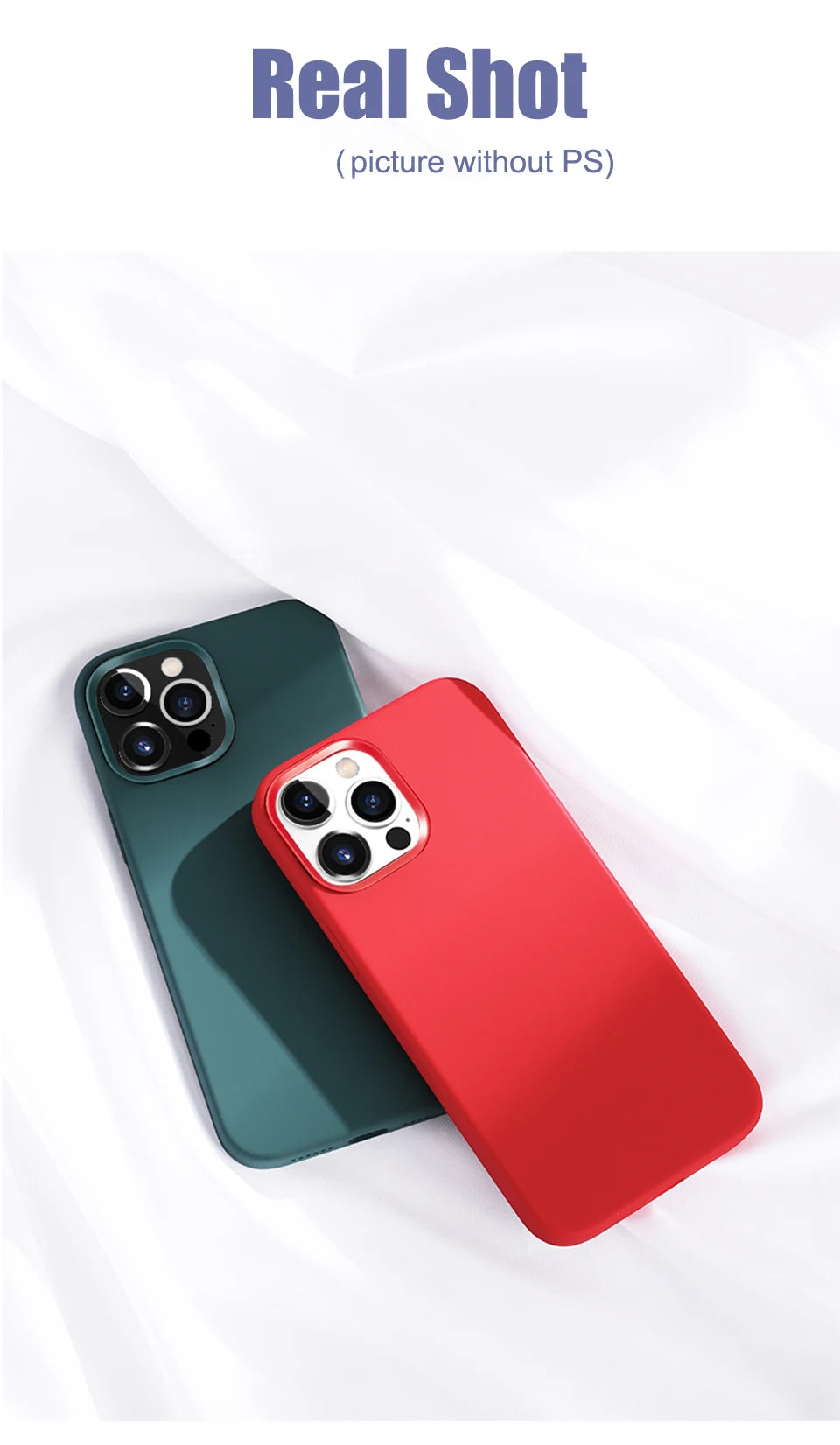 Luxury Liquid Silicone Phone Case for iPhone 11-16 Pro Max & Plus