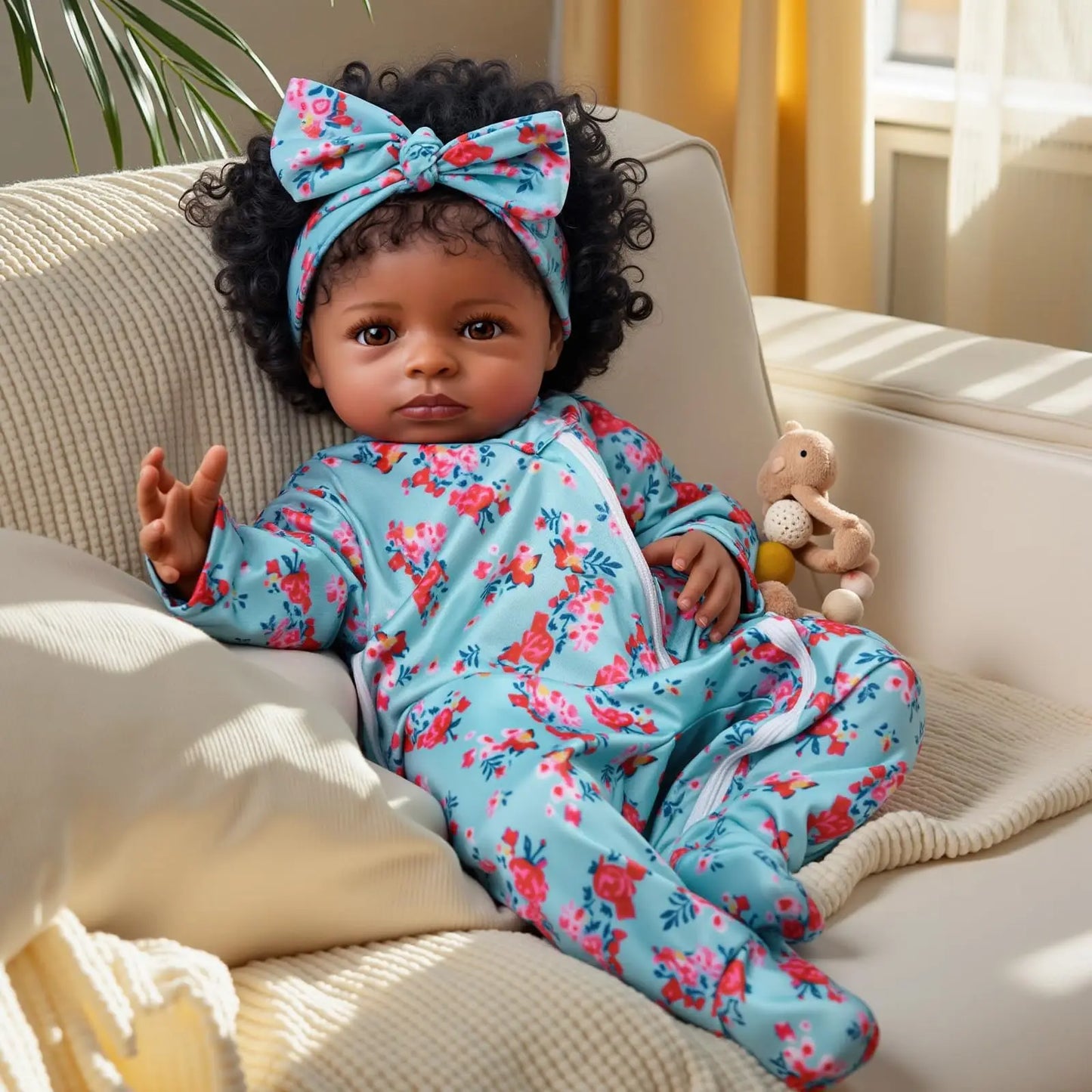 Lifelike 18-Inch Reborn Black Baby Doll | Realistic Toy for Kids