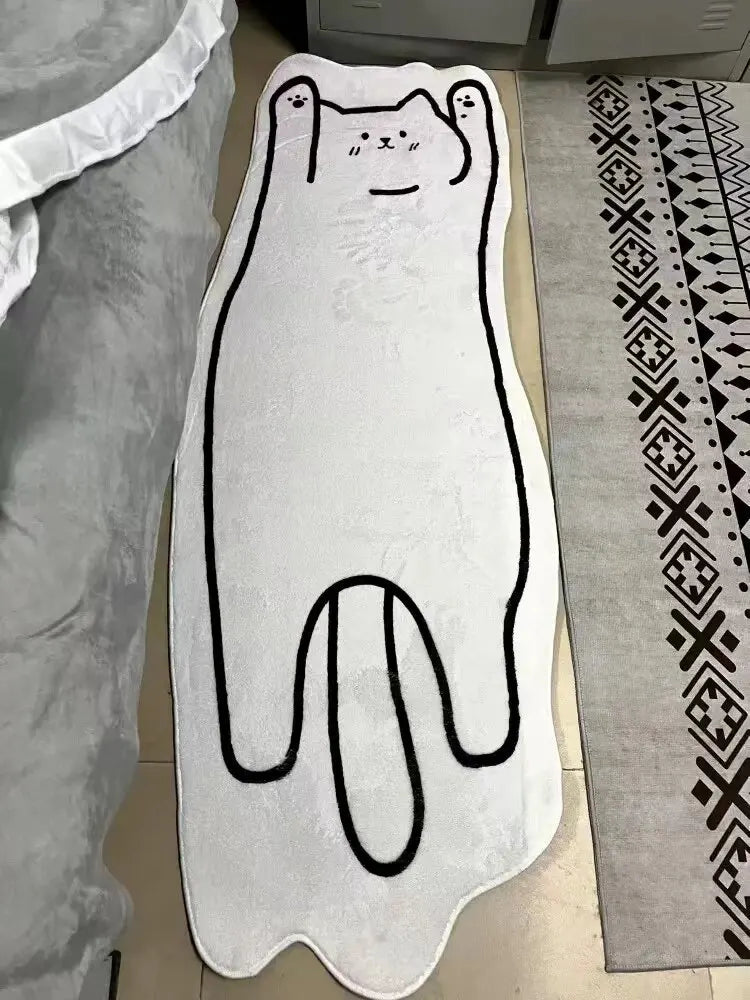 Irregular Cartoon Animal Cashmere Carpet | Cozy Floor Mat for Kids