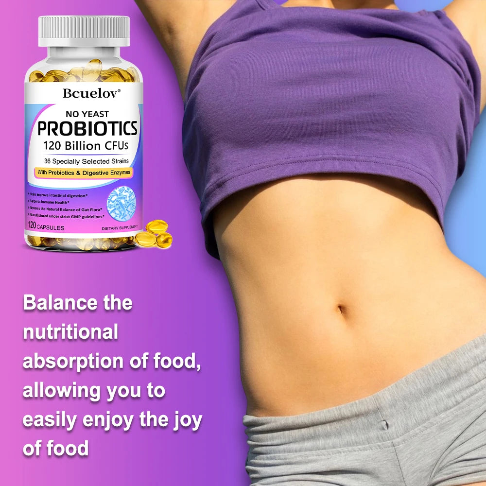 Probiotics 120 Billion CFU with Prebiotics & Digestive Enzymes