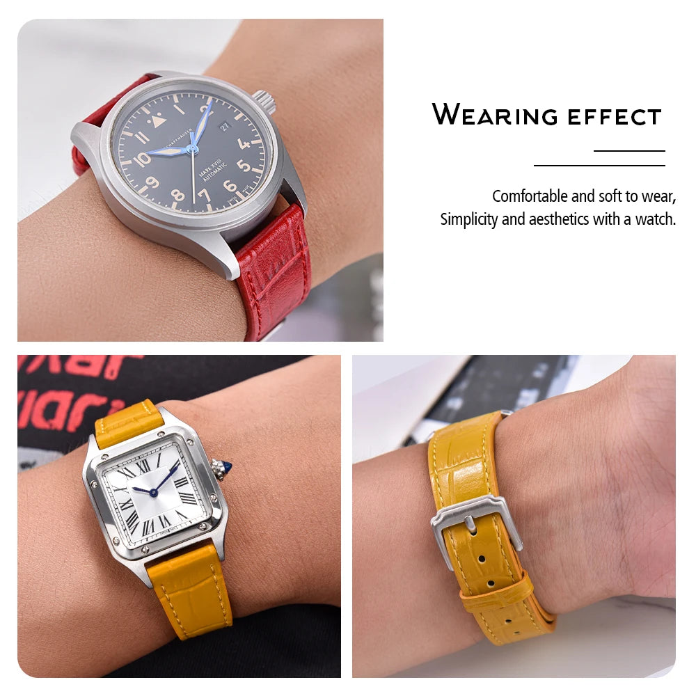 Quality Leather Watch Bands | Universal Slub Pattern Straps