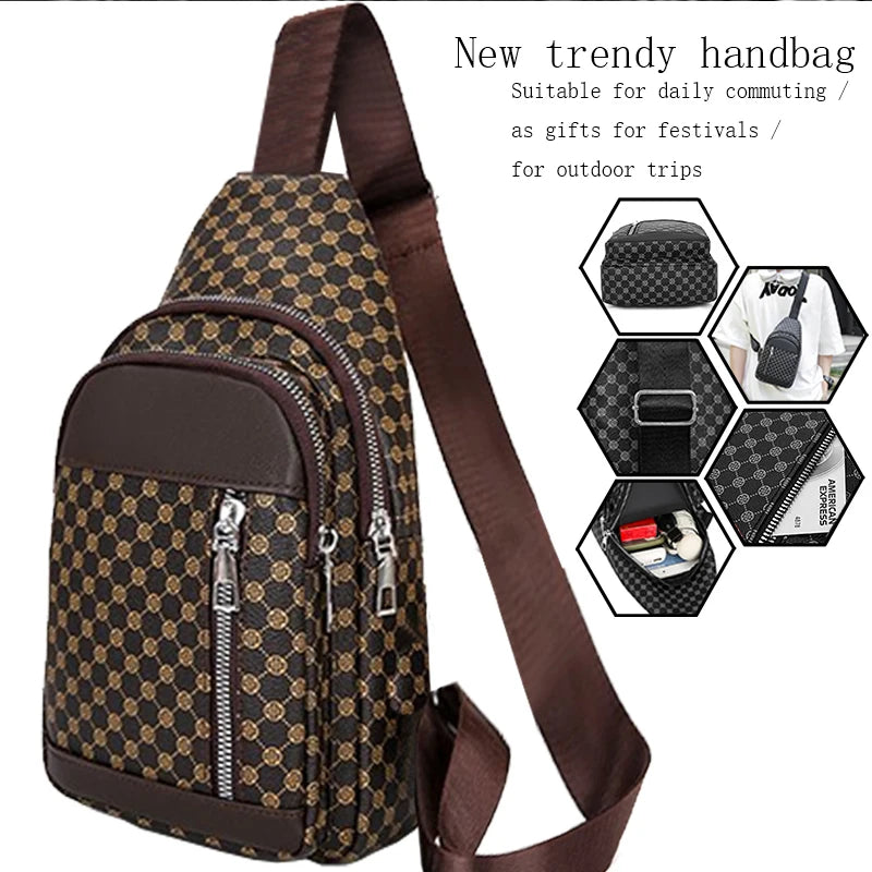 Unisex Functional Chest Bag with Patchwork Dot Design | Stylish Everyday Use