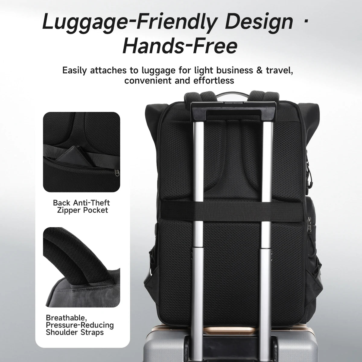 Waterproof Travel Backpack for Men | Expandable Business & School Bag