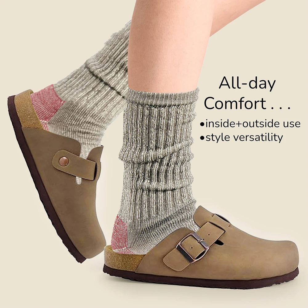 Comfortable Arch Support Suede Clogs for Home and Outdoor