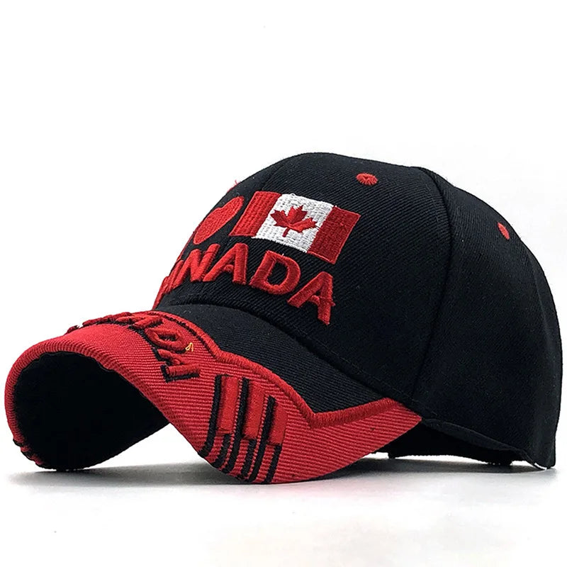 Embroidered Canada Flag Baseball Cap | Stylish Snapback Hat for All