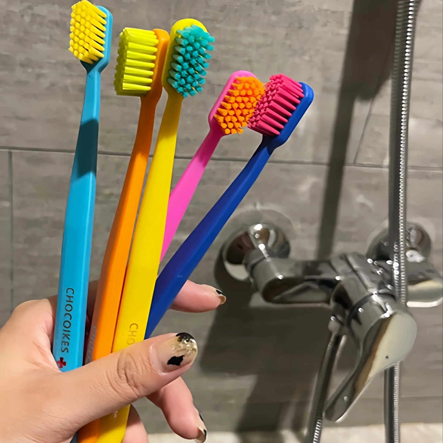 Chocolate Swiss Nylon Bristle Toothbrush Set | Travel Friendly Care