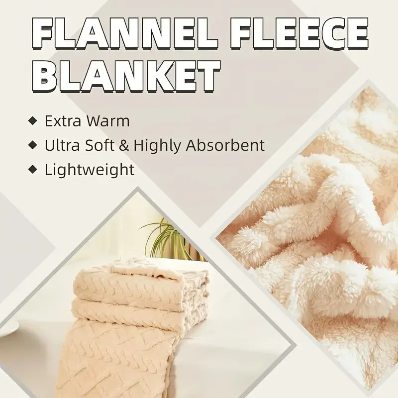 Extra Thick Plush Fleece Blanket | Soft All-Season Throw for Comfort
