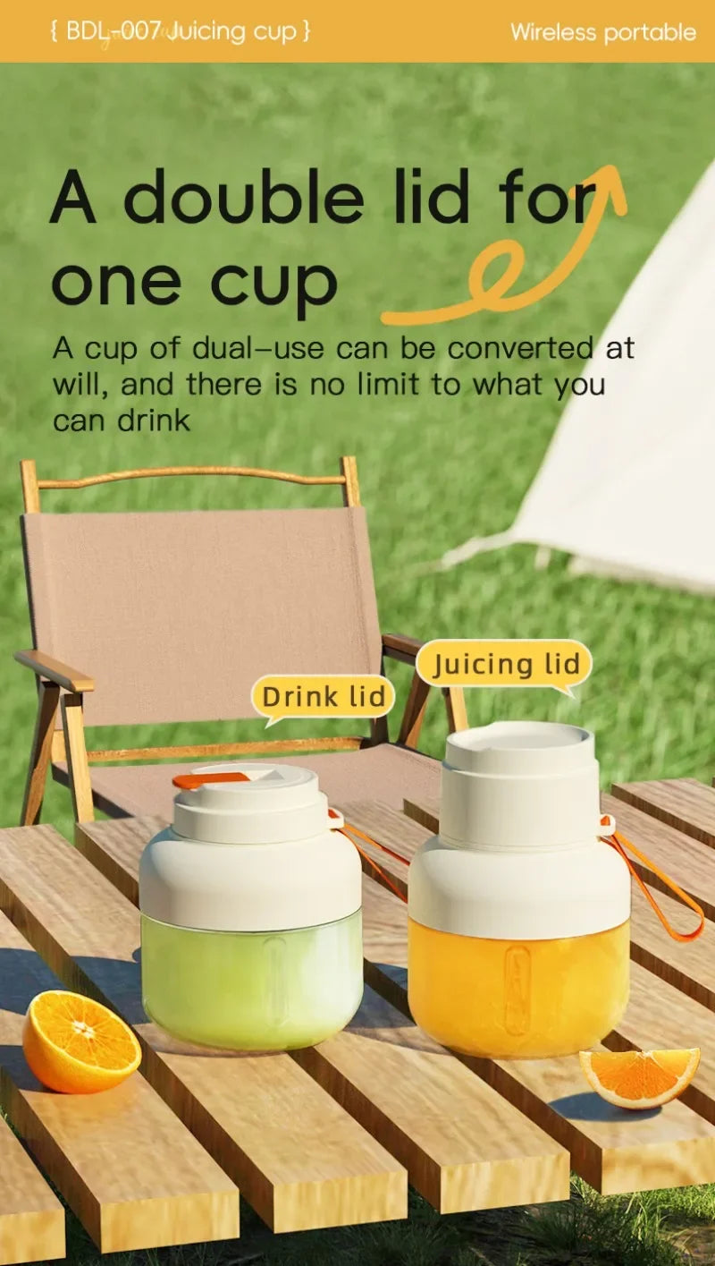 Portable Juicer Cup | USB Rechargeable Smoothie Blender for Home