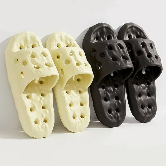 Pantuflas de baño caladas de secado rápido para mujer | Sandalias cómodas