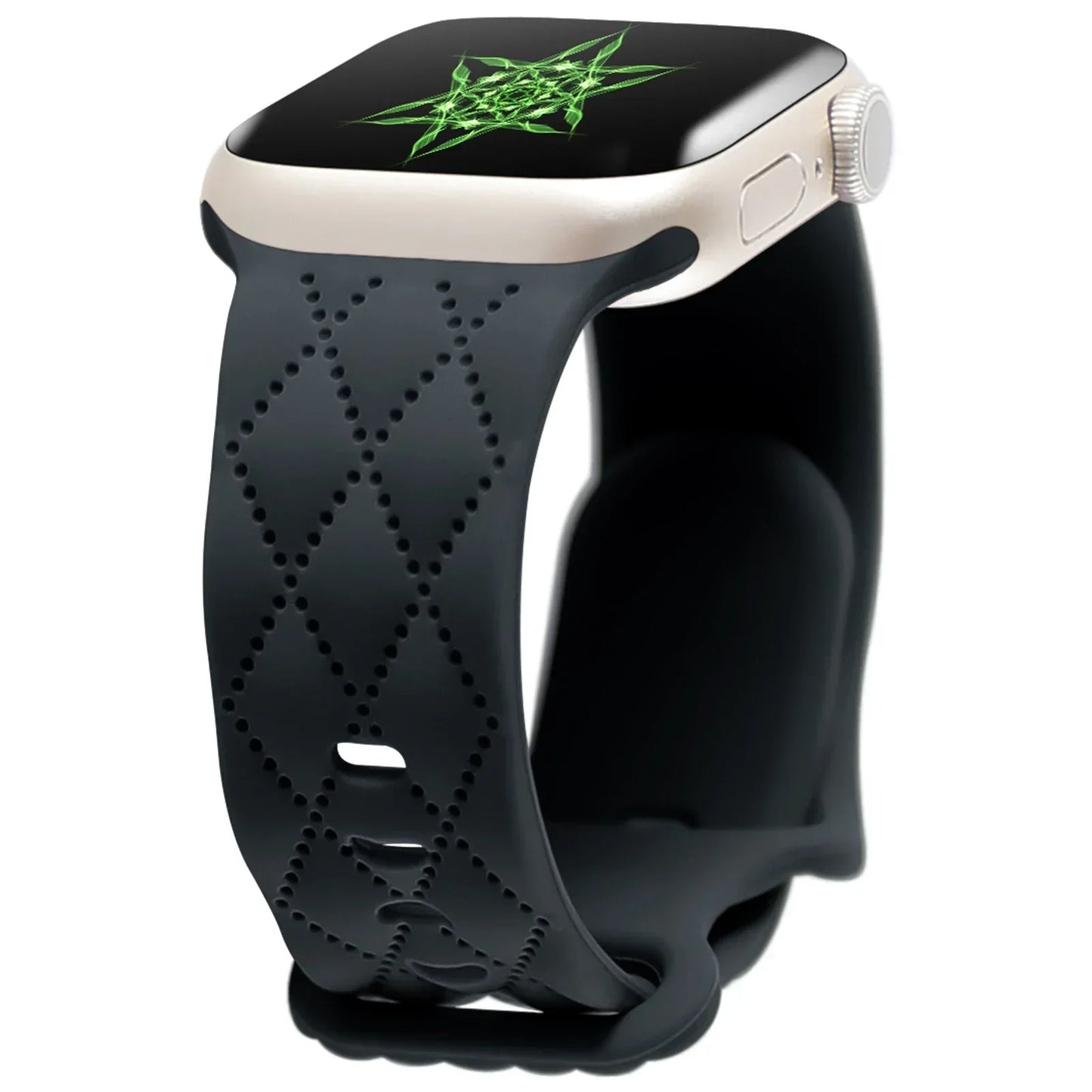Stylish Engraved Silicone Watch Strap for Apple Watch