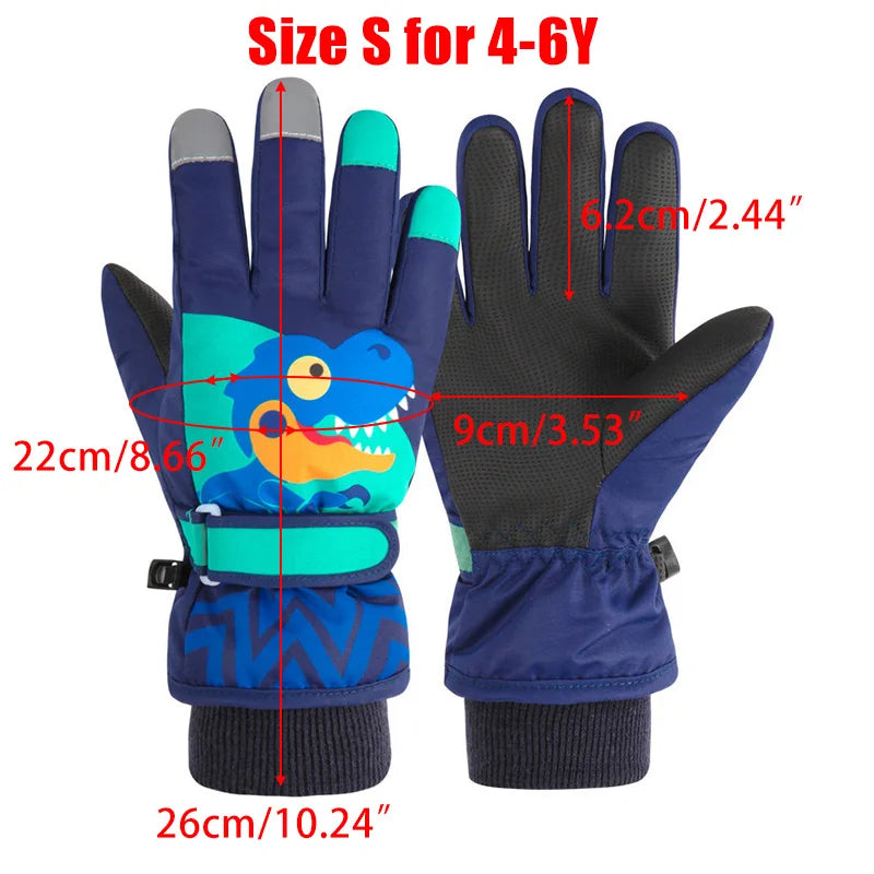 Thick Baby Winter Gloves | Waterproof Coral Fleece Kid Mittens