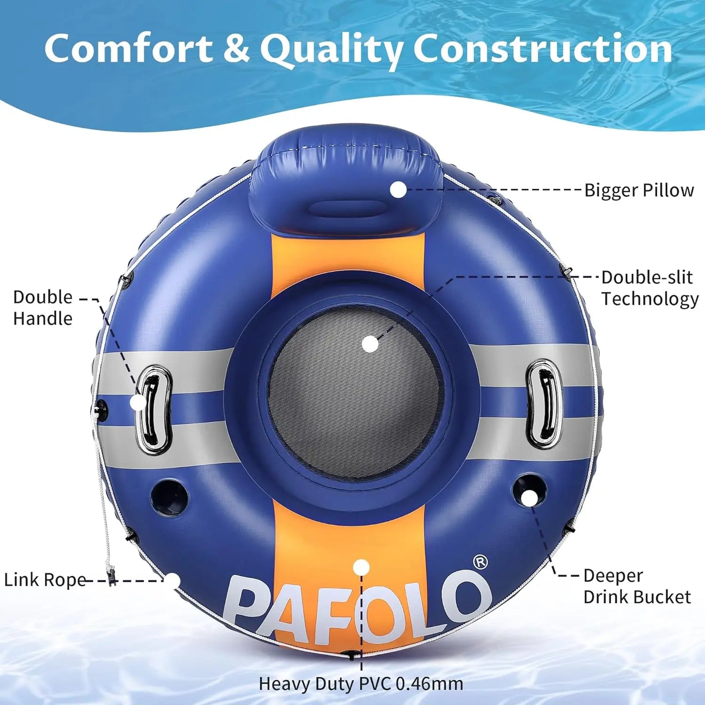 Heavy Duty River Tubes | Inflatable Pool Float for Adults