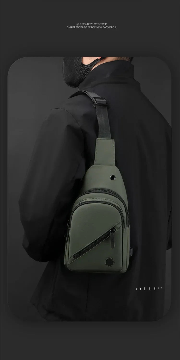 Lightweight Men's Chest Bag | Versatile Nylon Crossbody Sling