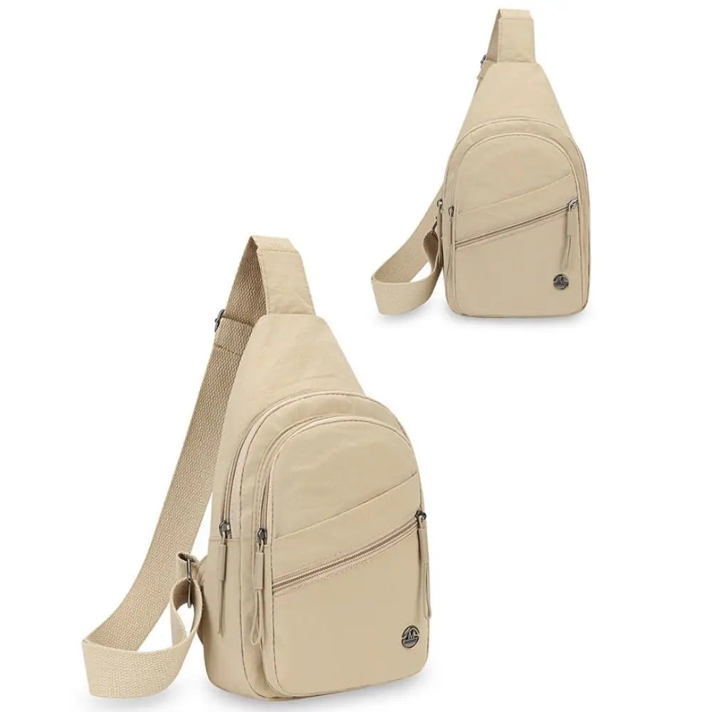 Spacious Waterproof Crossbody Bag | Lightweight Solid Color Messenger