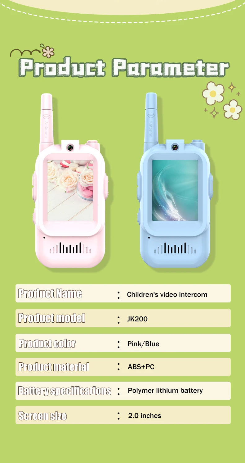 Kids Walkie Talkies with Video | Rechargeable Clear Sound Communication