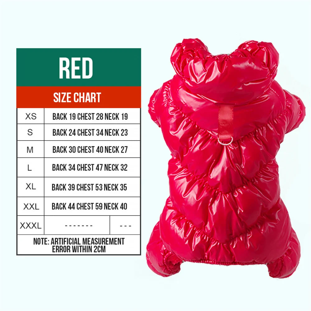 Mono impermeable de invierno para perros de razas pequeñas | Buzo cálido para mascotas