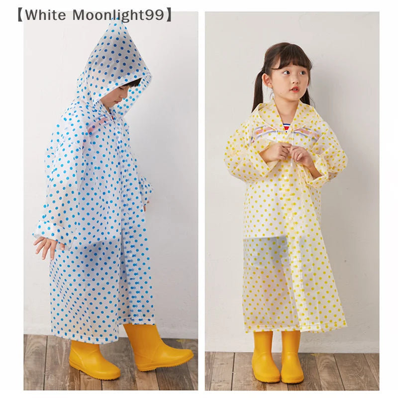 Kids Portable Hooded Raincoat | Waterproof Rain Poncho for Children