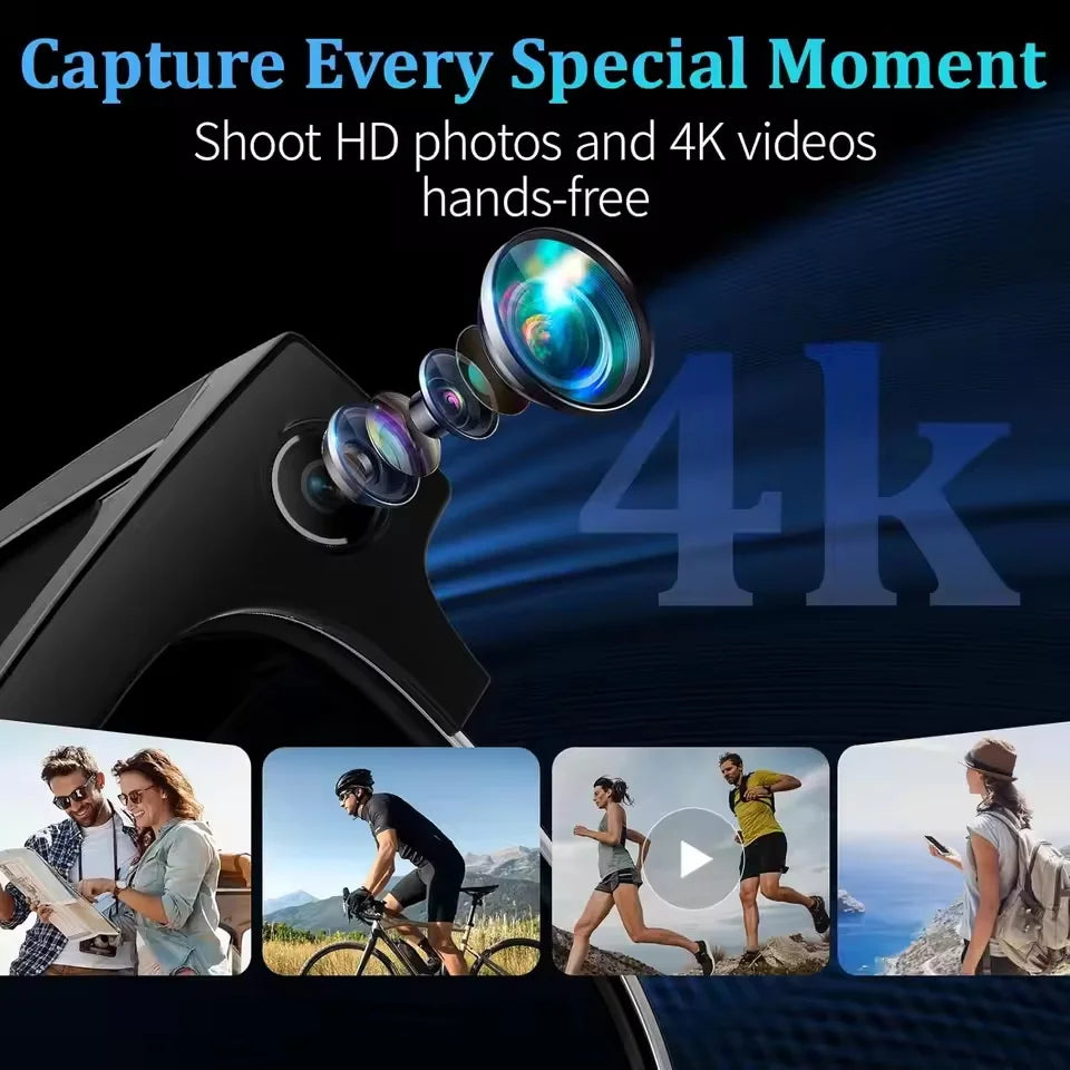 AI Smart Glasses with 800W Camera & Multilingual Translation