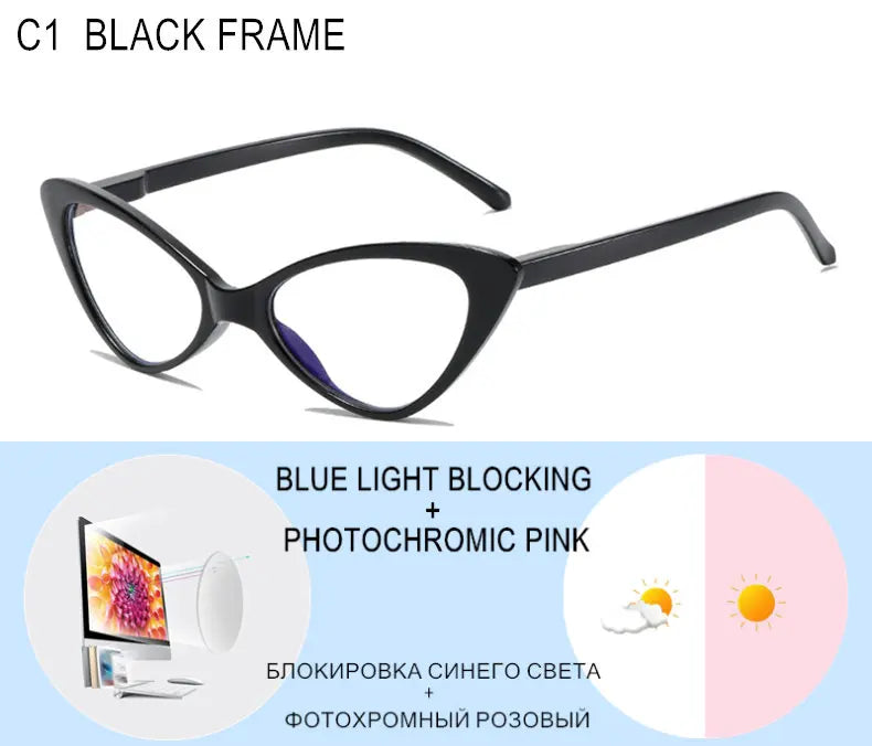 Custom Myopia Glasses with Blue Light Blocking & Photochromic Lenses