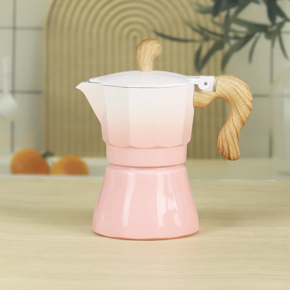 3-Cup Gradient Color Mocha Pot | Perfect for Home & Outdoors