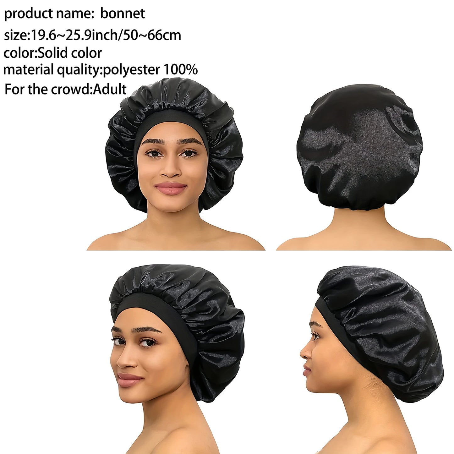 Women's Satin Sleep Bonnet | Smooth Hair Protection Cap