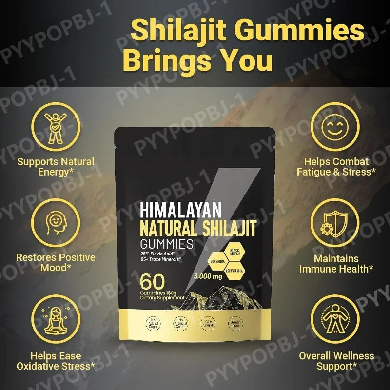 Pure Himalayan Shilajit Gummies | Daily Health Support Supplements