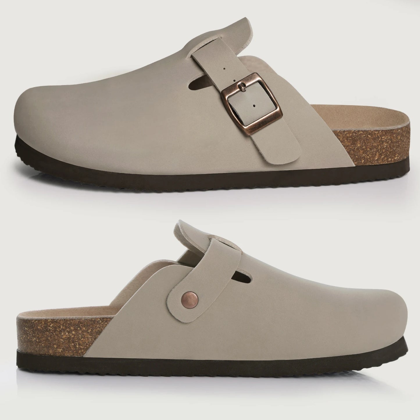 Comfortable Suede Clogs with Arch Support for All-Day Wear