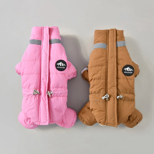 Parka reflectante de invierno para perros | Abrigo cálido de cuello alto para mascotas pequeñas